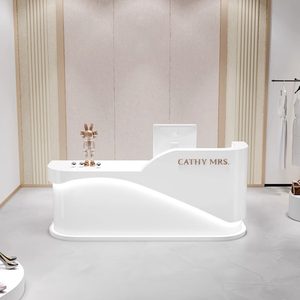 2025 mới bàn tiếp tân bằng gỗ hiện đại cửa hàng quần áo cửa hàng mẹ và bé cửa hàng Thẩm mỹ viện bàn tiếp tân - Product Image 1