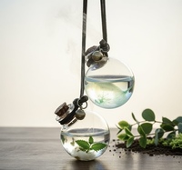 Flacon diffuseur rond en verre vide élégant de 10 ml avec couvercle, pour huiles essentielles et parfums, accessoire de décoration intérieure Sishang