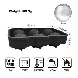 Moule à glace rond à 6 grilles DIY Whisky Hockey Moule à boule de glace Plateau à glaçons en plastique <span class=keywords><strong>avec</strong></span> <span class=keywords><strong>couvercle</strong></span> et <span class=keywords><strong>bac</strong></span> de rangement - Product Image 2