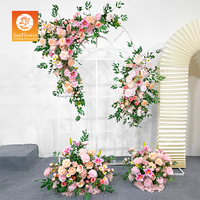 Sunwedding Bestseller Großhandel Seiden-Hochzeitsblumen-Läufer Hintergrunddekoration Künstlicher Rosen-Läufer für Weihnachten & Chinesisches Neujahr