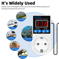 Thermostat à douille contrôleur de température numérique prise de courant 110V 220V sonde à capteur NTC chauffage refroidissement prise EU US UK