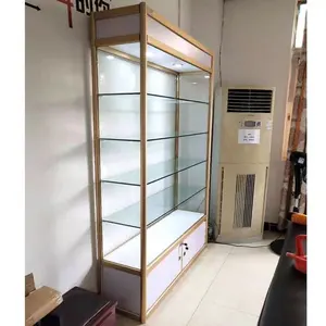 Flat Pack Store Display Case Retail Shop Glass Showcase With Lighting