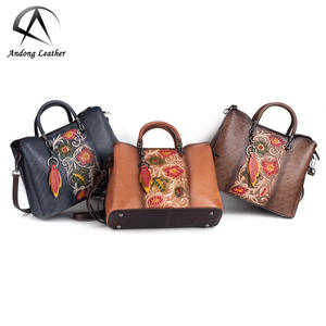 Bolso Tote de Cuero Vacuno Genuino Andong para Mujer, Bolsos Cruzados de Hombro Casuales, Gran Capacidad, Bolsos de Mano Sencillos para el Trabajo y Viajes - Product Image 2