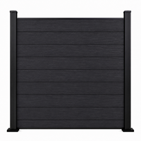 Panneaux de clôture WPC pour jardin, intimité extérieure, composite bois-plastique co-extrudé, poteaux en aluminium, portails, treillis, lattes murales 6 pieds