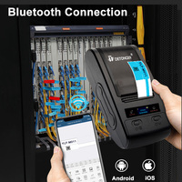 Printer Label Genggam DETONGER DT60S Printer Transfer Termal Barcode QR Code Printer Label Aset Tetap