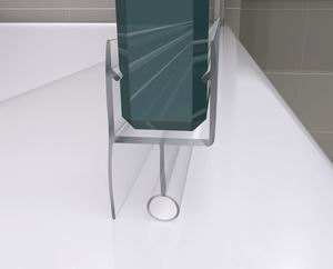 Vente chaude Moderne Carré Pivot Argent <span class=keywords><strong>Baignoire</strong></span> Écran 6mm Verre Trempé Pliant Style Ouvert pour Salle De Bains ou Hôtel - Product Image 4