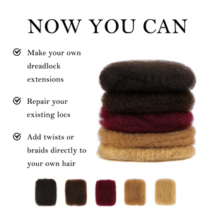 Dreadlocks in <span class=keywords><strong>Capelli</strong></span> Umani di Fabbrica, <span class=keywords><strong>Extension</strong></span> Afro Frizzate e Afro Kinky per Intrecciare Dreadlocks - Product Image 5