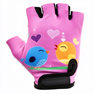 Guantes de Ciclismo Meteor Unisex para Niños, Gel BMX Transpirable, Color Rosa, Talla Jr XS, Ancho de Mano 6-6.5cm, Cierre de Velcro - Product Image 1