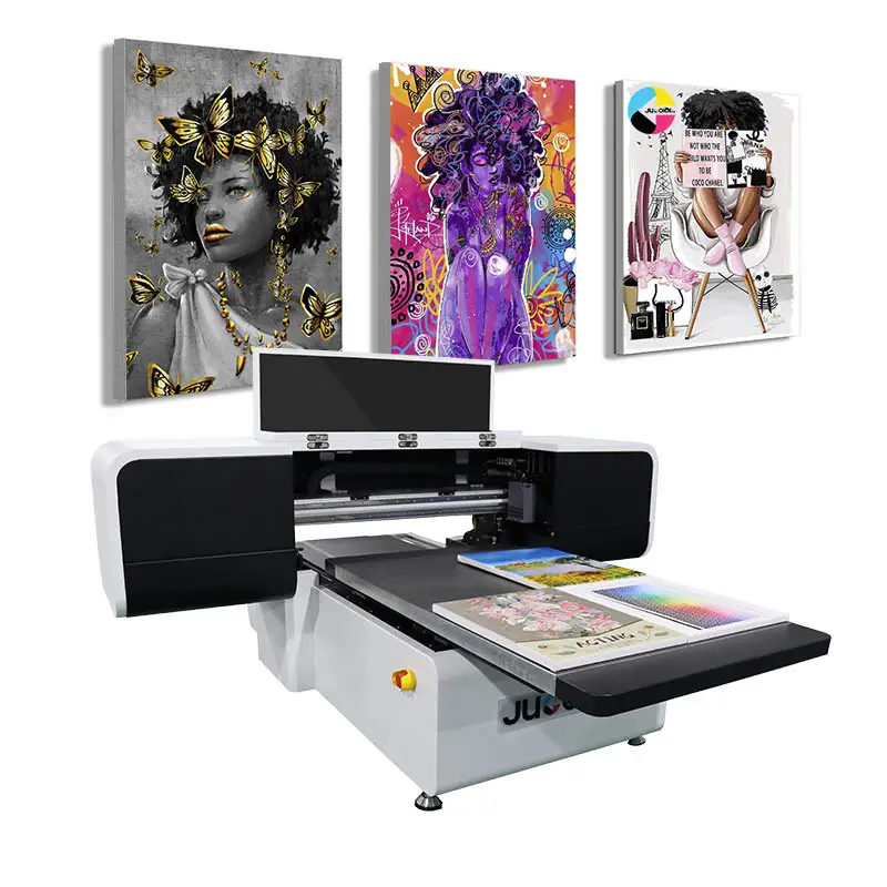 Jucolor A1 tamanho 60 90 cm mesa impressora UV com bandeja rotativa