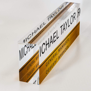 Placas de Identificación Personalizadas para Escritorios de Oficina, Marcos de Fotos Magnéticos de Acrílico Transparente/Blanco, Marca HC, Tamaños 3x5-5x7 Pulgadas - Product Image 5