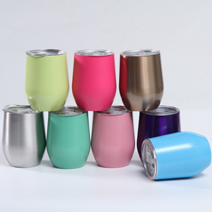 2024 Heiße Produkte 12oz doppelwandige Edelstahl Ei Becher Becher Becher Deckel Kaffee Tee Wasser langlebiges <span class=keywords><strong>Metall</strong></span> - Product Image 5