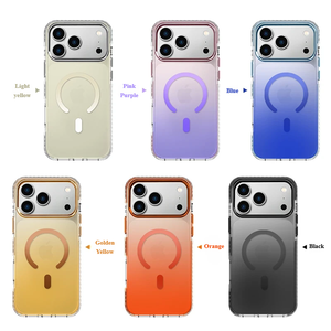 <span class=keywords><strong>Coque</strong></span> de téléphone magnétique <span class=keywords><strong>personnalisable</strong></span> à impression UV avec dégradé, <span class=keywords><strong>coque</strong></span> rigide transparente en acrylique pour iPhone 17 Series, anneau métallique pour appareil photo - Product Image 2