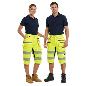 Nouveauté : Shorts de travail haute visibilité unisexe certifiés CE, antibactériens, coupe-vent, infroissables, avec options de logo et de couleur personnalisés - Product Image 1