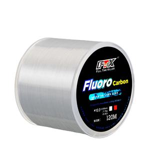 FTK-Ligne de pêche en fluorocarbone de 120m, 0.2mm-0.6mm, 7.15LB-45LB, surface en carbone, nylon, pour la pêche en rivière - Product Image 1