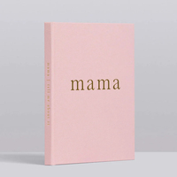 Impresión de logotipo personalizado New Mama Lino Embarazo Diario Estampado en caliente Logo Bebé Libro