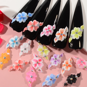 Nuevos Adornos de <span class=keywords><strong>Uñas</strong></span> con Flores 3D de Resina Talladas a Mano, Decoración Floral Multicolor para <span class=keywords><strong>Uñas</strong></span> de Mujer - Product Image 5