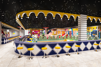 Parc de jeux intérieur pour enfants sur le thème de l'espace, complexe multi-niveaux en acier galvanisé, aire de jeux personnalisée pour astronautes, pour centre commercial et centre familial