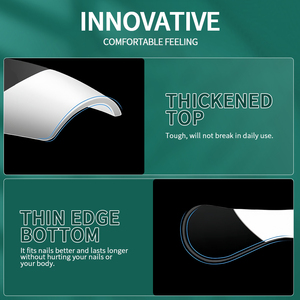 เล็บปลอมอะคริลิกใส120ชิ้นสำหรับเล็บฝรั่งเศสแบบสั้นออกแบบได้เอง - Product Image 4