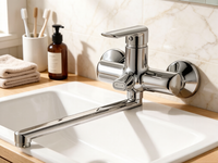 Robinet de douche pour spa en alliage de zinc avec corps chromé et tuyau de sortie, robinet de douche de salle de bain