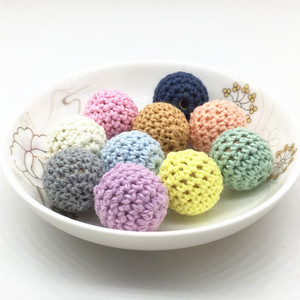 Vente flash - Perles en bois rondes de 20 mm pour le tricot et le crochet, pour la création de bijoux DIY - Product Image 4