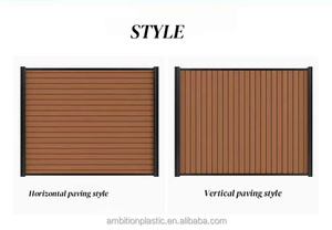 Clôture modulaire au design moderne Panneaux de clôture à lattes pour intimité dans la cour horizontale Clôture de jardin pour l'extérieur - Product Image 3