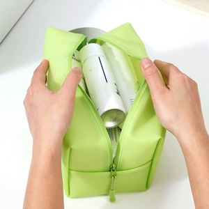 Custom Makeup <b>Bag</b> <b>Travel</b> Cosmetic <b>Bag</b> Zipper <b>Toiletry</b> Makeupbag PVC Waterproof Candy Color Cosmetic <b>Bag</b> - Product Image 6