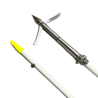 Flèche de pêche en fibre de verre, 8mm, tête en acier inoxydable, pour la chasse