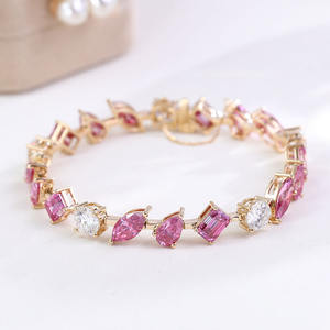 Pulseras de Joyería Fina Personalizadas, Nueva Cadena de Tenis con Diamantes Moissanite, Cadena de Oro Sólido de 14k, Pulsera con Piedras Preciosas de Laboratorio para Mujer - Product Image 2