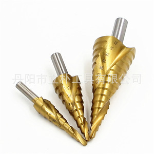 Twist <b>Drill</b> <b>Bit</b> Triangular Shank Gold Finish 4 12mm Step <b>Drill</b> Metal Drilling - Product Image 4