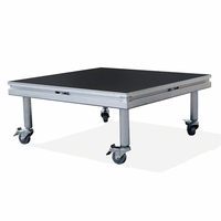 Plataforma Portátil de Aluminio para Escenarios con Patas de Aluminio de Montaje Rápido, Plataforma Antideslizante de Alta Resistencia para Bodas, Conciertos y Eventos