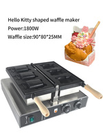 Machine à gaufres Taiyaki électrique commerciale WeWork, nouvelle, en forme de chat Hello Kitty, avec tension 110/220V, design portable