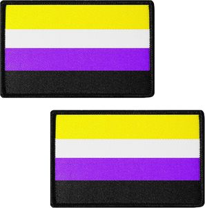مخزون التطريز مثلي الجنس فخر LGBT المخنثين شارة الفخر التصحيح مع هوك وحلقة - Product Image 4