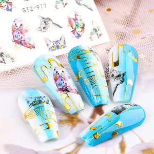 Nuevos diseños pegatina mariposa agua transferencia calcomanía <span class=keywords><strong>acuarela</strong></span> <span class=keywords><strong>flores</strong></span> papel de aluminio pegatina para <span class=keywords><strong>uñas</strong></span> en las <span class=keywords><strong>uñas</strong></span> Flor de moda - Product Image 2