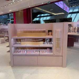 Vitrine de présentation de cosmétiques en bois, comptoir personnalisé pour produits de soin de la peau, présentoir de produits, vente directe d'usine - Product Image 5