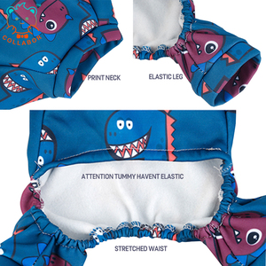 COLLABOR Seth Hound Denim Jumpsuit Cho Chó Lông Cừu Mềm Puppy Quần Áo Khủng Long In Mùa Đông Jumpsuit Cho Chó - Product Image 5