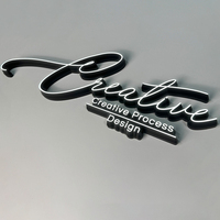Lettres de signalisation lumineuses minimalistes personnalisées, rétroéclairées, en acrylique, avec logo LED pour les entreprises, les bijouteries, les magasins de marque