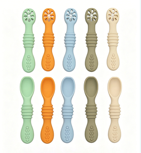 Cuchara y Tenedor <span class=keywords><strong>de</strong></span> Silicona para Bebés, Libres <span class=keywords><strong>de</strong></span> BPA, Seguros y Suaves, para la Primera Etapa <span class=keywords><strong>de</strong></span> <span class=keywords><strong>Aprendizaje</strong></span>, con Diseño Anti-Asfixia - Product Image 6