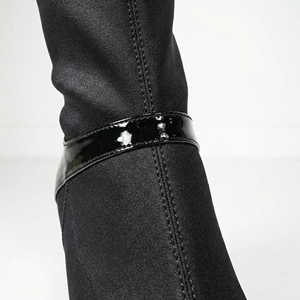 Bottes Chelsea classiques de luxe sur mesure pour hommes, en cuir noir, à bout pointu, talon <span class=keywords><strong>aiguille</strong></span>, hauteur genou, pour toutes les saisons - Product Image 3