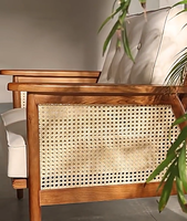 Chaise de loisirs en rotin et bois au design moderne, simple et élégante, pour salon et chambre à coucher