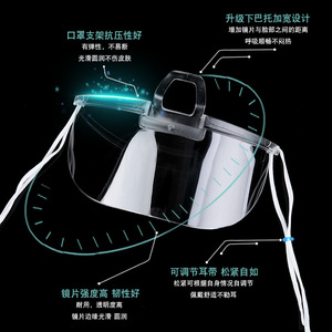 Protection faciale transparente avec sangle élastique réglable pour les chefs et les travailleurs de la restauration - Product Image 5