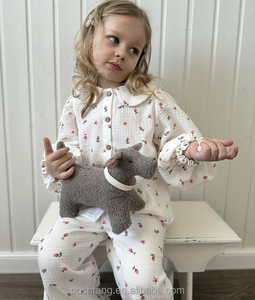 Custom Summer <strong>Baby</strong> <strong>Girl</strong> 100% Cotton <strong>Muslin</strong> Overall Romper Backless with Bow Flutter Sleeves Overall for <strong>Baby</strong> - Product Image 6