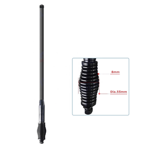 Antenne UHF CB 477 MHz à gain élevé 6,5 dBi pour véhicule tout-terrain robuste avec base à ressort à gros ferrule, diamètre 5,5 cm - Product Image 1