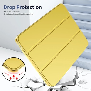 Custodia Protettiva Gialla per iPad 10a Generazione 10.9 Pollici 2022/ (A16) 11a Generazione 2025 Semi-Trasparente in PC Rigido con Funzione Auto Wake 22x28cm - Product Image 4