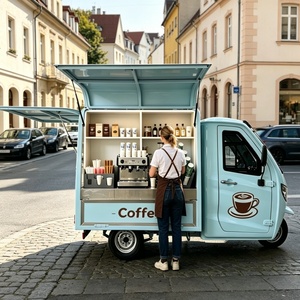 Triciclo <span class=keywords><strong>El</strong></span>éctrico Móvil para Café con Máquina de Espresso y Helados |   Bicicleta Cafetería Portátil para Dulces y Papas Fritas - Product Image 2