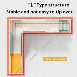 Set da gioco per interni per bambini con scivolo e recinzione per i più piccoli - Product Image 6