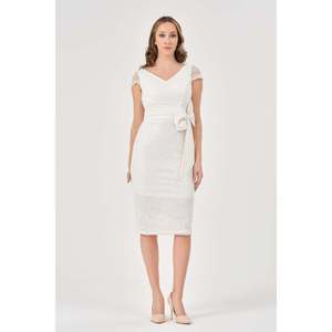Veste décontractée à manches longues pour femme DANS, couleur écru, avec fermeture boutonnée et motif uni, épaisseur standard, vêtement d'extérieur pour toutes les saisons - Product Image 4