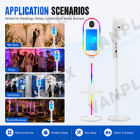 Cabina de Fotos DSLR Todo en Uno con Pantalla Táctil de 15.6 Pulgadas, PC I5, Sombrilla Ovalada y Estructura Metálica para Eventos y Marketing