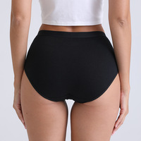 Culottes taille haute en coton pour femme, effet ventre plat et rehaussement des fesses, respirantes, extensibles, couleur unie, basiques, du M au XXXL, couvrance totale