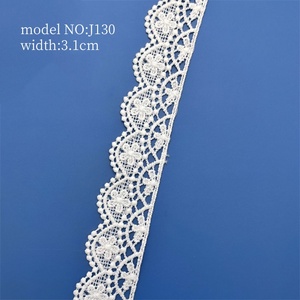 Accessori 100% personalizzati in poliestere ricamato in pizzo ricamato Guipure bianco pizzo per abiti <span class=keywords><strong>da</strong></span> <span class=keywords><strong>sposa</strong></span> - Product Image 3