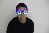 Mode LED Kaléidoscope Lunettes Plus de 350 Modes Lumières Intenses Lunettes DJ Rave Costume Party Halloween Lunettes